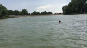 Краснодарский край. Славянск-на-Кубани. Река Протока. Городской пляж. Купаемся... 20.07.2018, 13:48