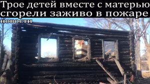 Трое детей вместе с матерью сгорели заживо в пожаре.