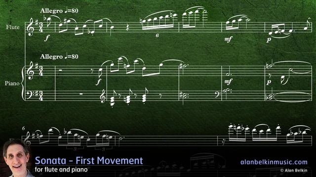 Sonata for flute and piano - First Movement смотреть онлайн