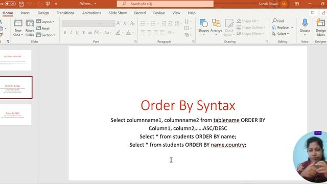 Order By Keyword #sql #sqltutorial #sqltutorialforbeginners #fresherstraningsplacement