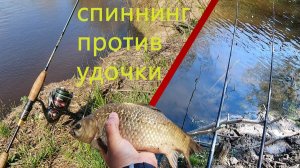 Победная рыбалка. Спиннинг против удочки.