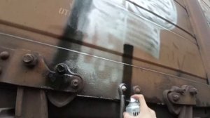 Граффити на товарном поезде. LFT CREW.