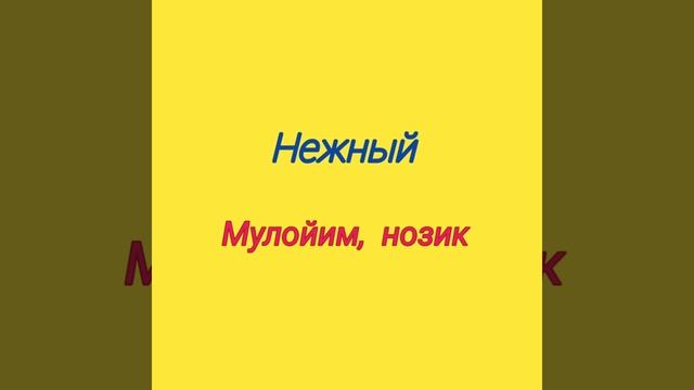 13-урок. Инсонни тарифлаш учун ишлатиладиган сифатлар РУС ТИЛИДА.