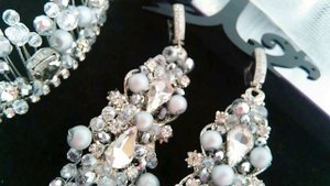 Свадебная диадема и серьги из проволоки и бусин своими руками | Jo Handmade