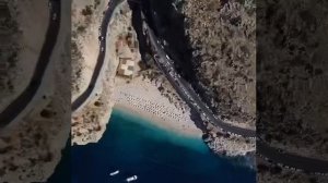 Kaputas beach aerial drone video  / Best beach in Kas , Kalkan / Antalya / Türkiye