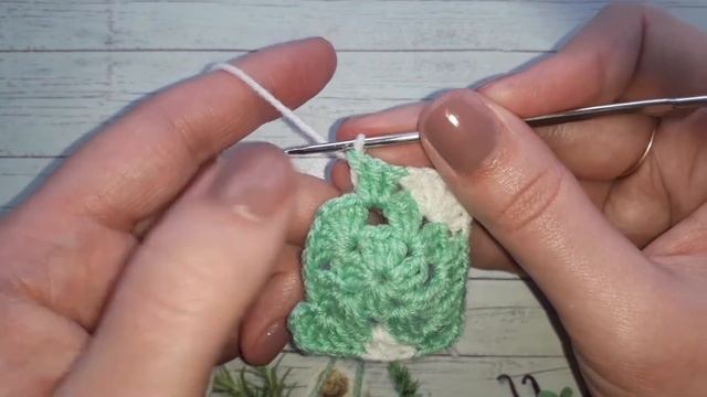 Интересный мотив" Сердце" крючком .Бабушкин квадрат крючком.Вязание для начинающих.