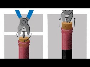 Как открыть вино без штопора своими руками