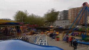 Парк аттракционов, мини американская горка Акула Детский влог на Женя ТВ