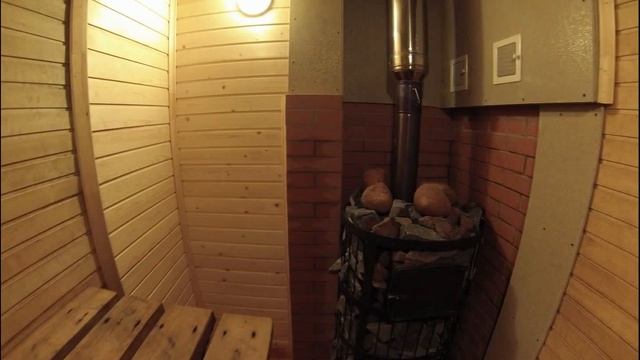 Установка печи Везувий Русский пар ВЧ с выносным баком.