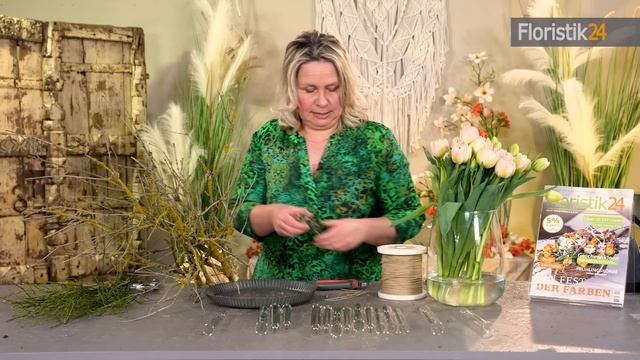 Tulpenstrauß mal anders | Frühlingsdeko basteln mit Tulpen und Zweigen смотреть онлайн