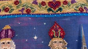 #Вышивка крестом. "Три короля\Three kings" Jim Shore готовая работа #threekings #jimshore #трикорол