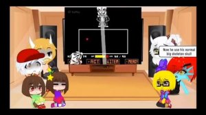 Undertale react to their Sans Fight
