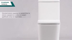 Безободковый унитаз-монолит SM9616 от бренда EvaGold