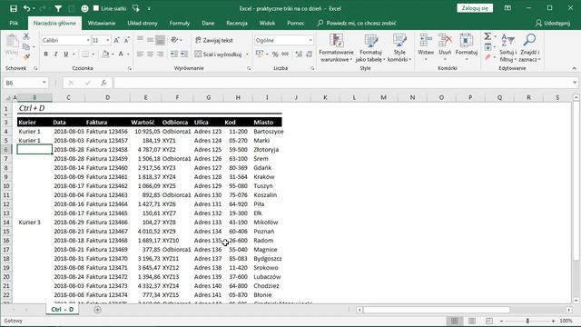 Excel - Skrót CTRL + D смотреть онлайн