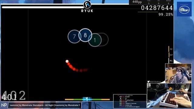 [Live] RyuK | Stonebank - All Night [Insomnia] +HDDT 99.04% {#2 649pp FC} - osu!