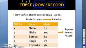 MySQL|DBMS||Relational Database Terminologies|Class 12 |CBSE |Computer Science With Python