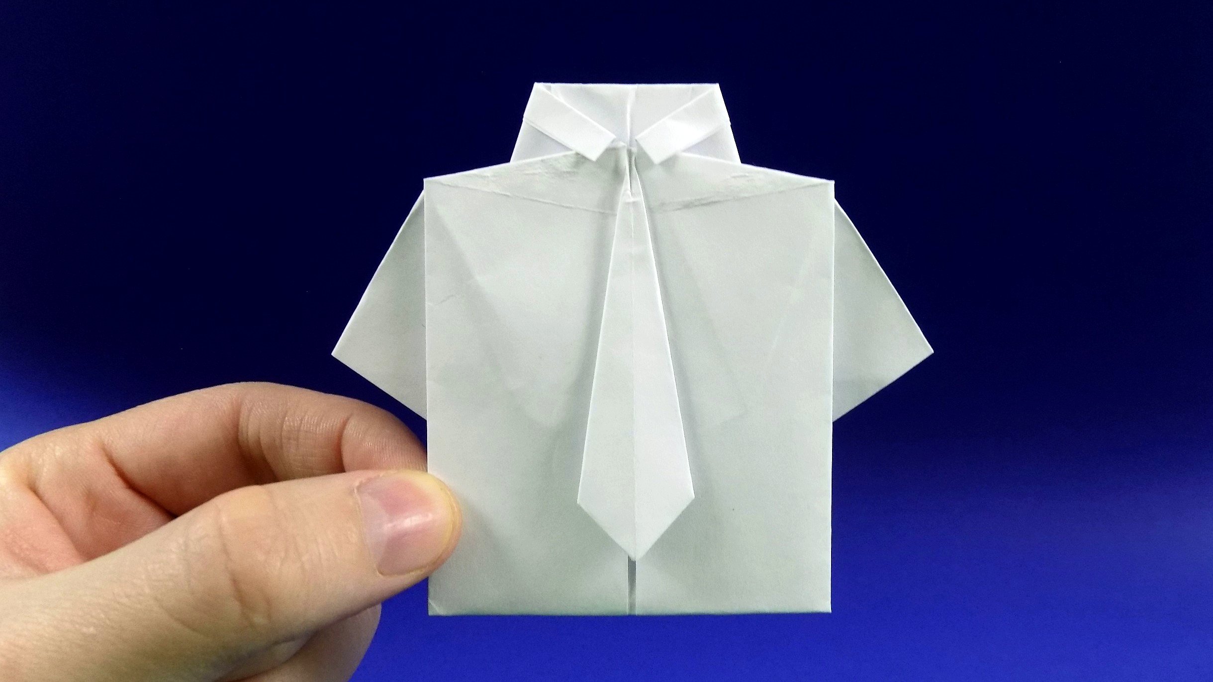 Как сделать из бумаги рубашку с галстуком