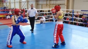 Кикбоксинг ФКР 2016 Изабелла Анферова Красноярск и Виктория Мифтиева Тула 48кг