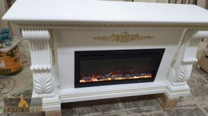 Электрокамин Glenrich Сенатор с очагом Crystal