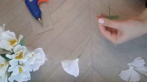 НЕЖНО и МИЛО. Белые цветы из гофрированной бумаги / Так ПРОСТО и так КРАСИВО / DIY Yuli at home