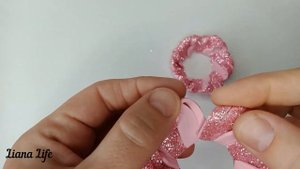 Очень ПРОСТО! Заколка/резинка из фоамирана СВОИМИ РУКАМИ
