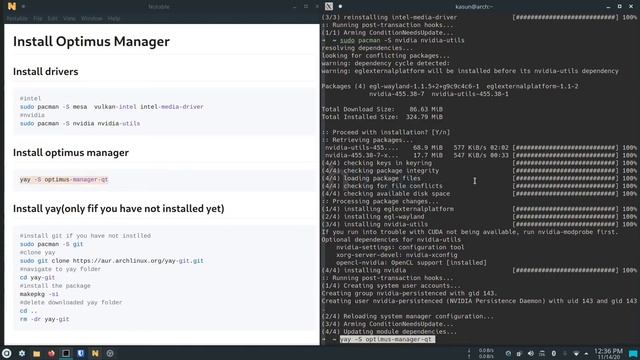 Optimus Manager : Arch based distros смотреть онлайн