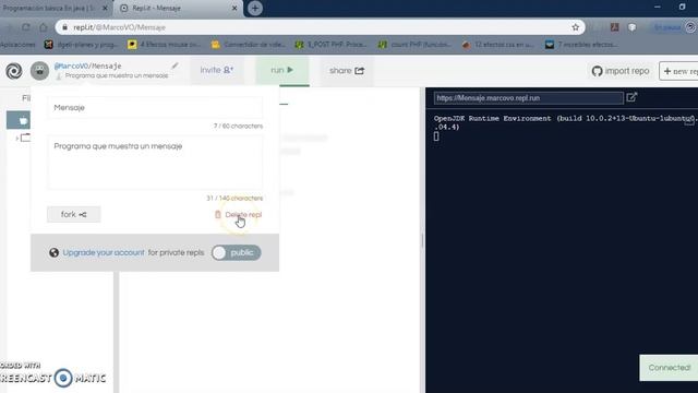 Crear una cuenta en Repl it смотреть онлайн