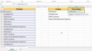 Unique Function in Excel in Hindi | How To Apply Unique Formula in Excel | Learn #Excel #withme 202