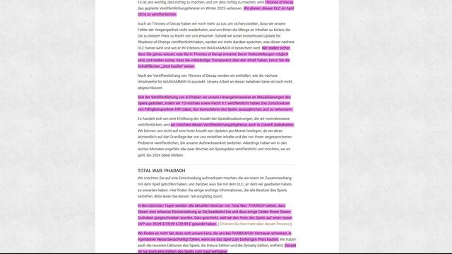 STATEMENT von CA! Shadow of Change mehr Inhalt, Thrones of Decay verschoben, Pharaoh Preis Senkung смотреть онлайн