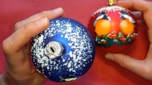 Обзор елочных игрушек шаров производства фабрики "Елочка" (г. Клин). Елочные игрушки стеклянные.