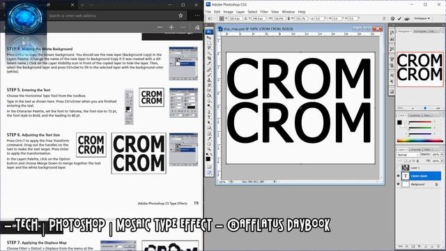 Tech | Photoshop | Mosaic Type Effect смотреть онлайн