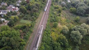 пгт. Высокий с высоты птичьего полета, Харьковская область (Новый Высокий), обзор.
