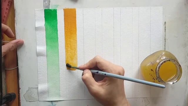 Как научиться рисовать акварелью? УРОК 2. Тоновая растяжка в один цвет.
