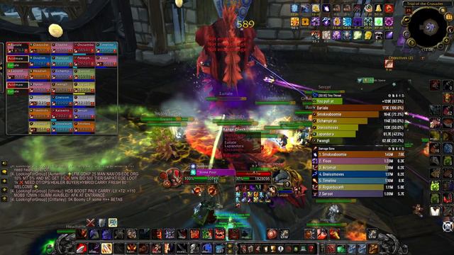 WoW WotLK Classic fury warrior pve Trial of the Crusader 25-man The Beasts of Northrend kill 3 смотреть онлайн