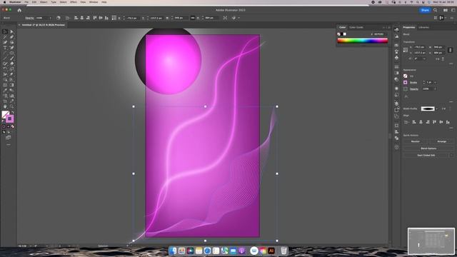 Time-lapse creating wallpaper for iPhone in Adobe Illustrator смотреть онлайн