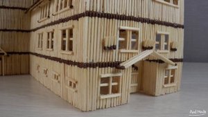 Замок из спичек! Match House Fire Diy!
