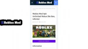 roblox mod apk download with (No Ban, Infinito Robux)