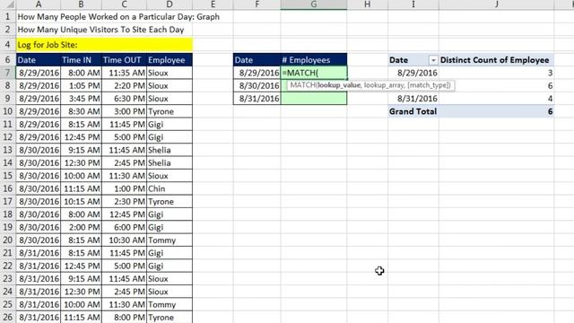 Excel Magic Trick 1318: Unique Visitors To Site Each Day? Data Model PivotTable or Array Formula? смотреть онлайн