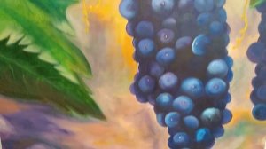 Картина маслом Синий виноград