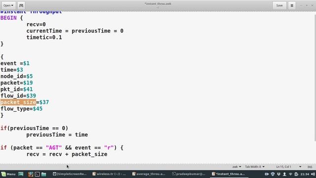 AWK Scripts for processing Tracefiles in ns2 - NS2 Tutorial # 8 смотреть онлайн