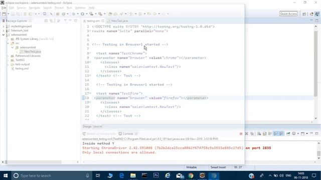 Cross Browser and Parallel testing in TestNG