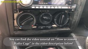 TUTORIAL: How to remove / replace manual AC heater control unit panel (HVAC) VW Golf Mk4, Jetta Bor
