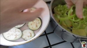 БАКЛАЖАНЫ СЛОЯМИ С ОВОЩАМИ И ЗЕЛЕНЬЮ