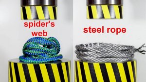 HYDRAULIC PRESS VS SPIDER WEB ROPE