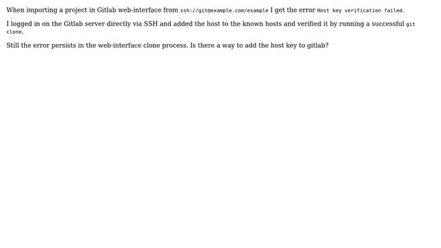 DevOps & SysAdmins: Gitlab: import project from other server via SSH add key to known hosts? смотреть онлайн