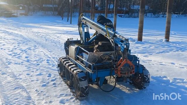 Едем по льду к месту монтажа.Изготовим установку под заказ. смотреть онлайн