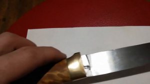 Нож из ШХ15 рукоять берёзовый кап