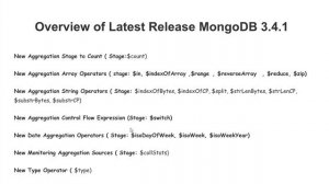 Latest MongoDB Release: MongoDB 3.4.1 Updates