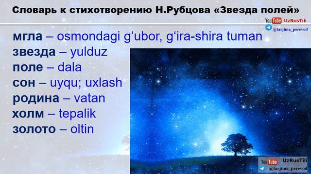 Nikolay Rubtsov. Dalalar yulduzi. Rus she’riyati. Ruscha sherlari tarjimasi bilan. UzRusTili