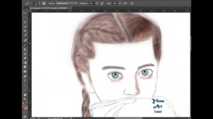 Учусь рисовать на графическом планшете ♥ Рисунок девочки( Parblo A610 - speedpainting )